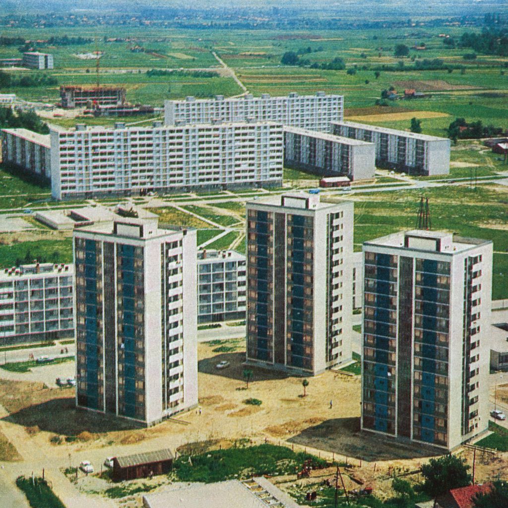 Trnsko, u pozadini Siget, oko 1972. godine